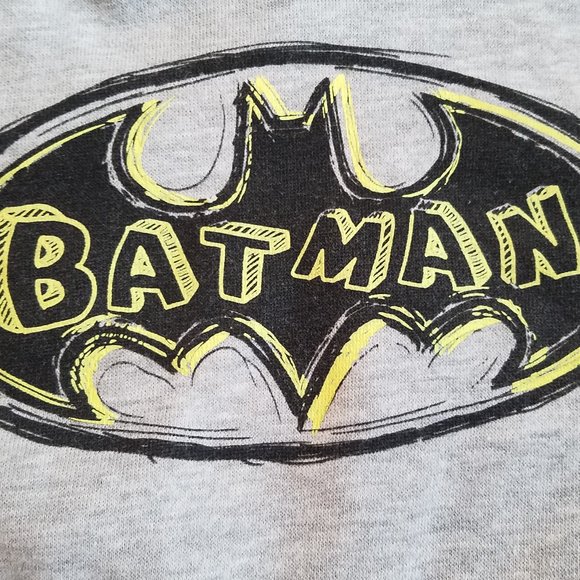 Boys Gray Batman Pullover Hoodie Sizes M & L - Picture 2 of 11